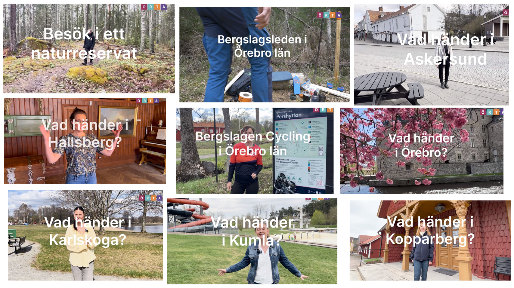 Collage med alla filmerna