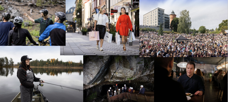 collage av resenärer