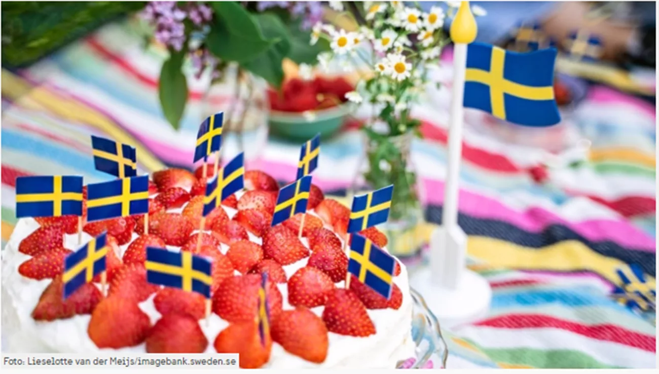 Bild på en sommartårta